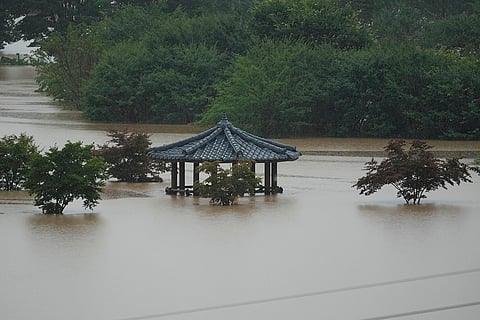 Flooded park in Paju